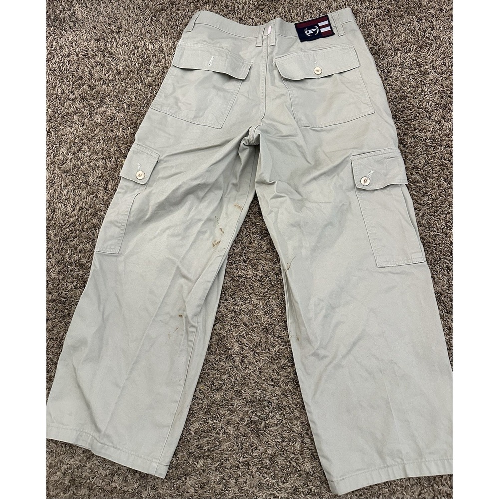 Phat Farm Pants Khaki Beige Wide Leg Hip Hop Y2K Mens Size 32x25